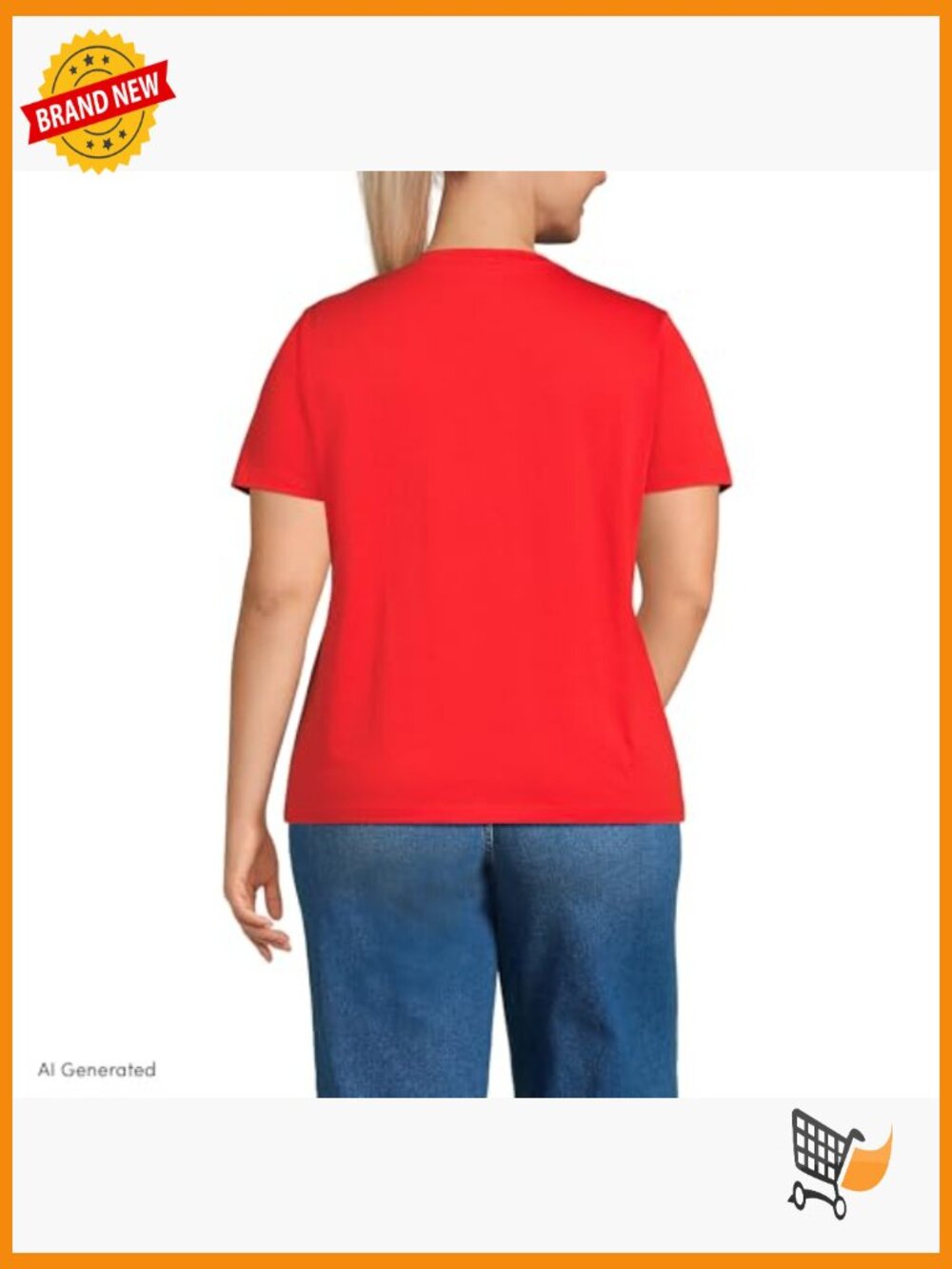 Relaxed Supima Cotton V-Neck Tee - Soft & Breathable - Picture 2 of 5